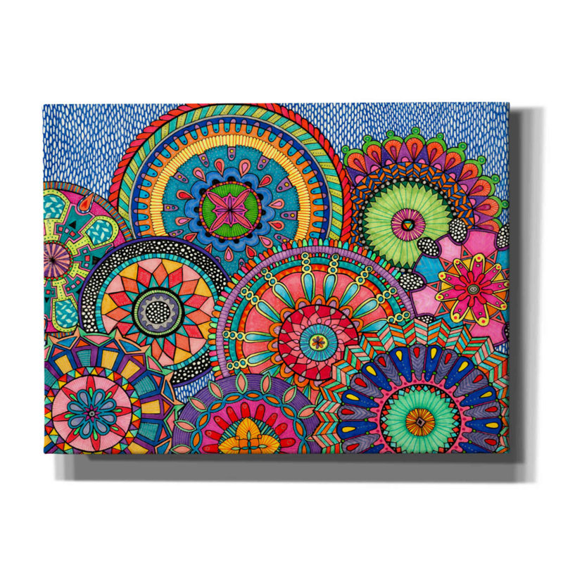 «Mandala Parade» par Hello Angel, estampe numérique sur toile, H 12 po x l 16 po x P 0,75 po