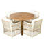 Ensemble de table de salle à manger extensible en bois 5 pièces Modern