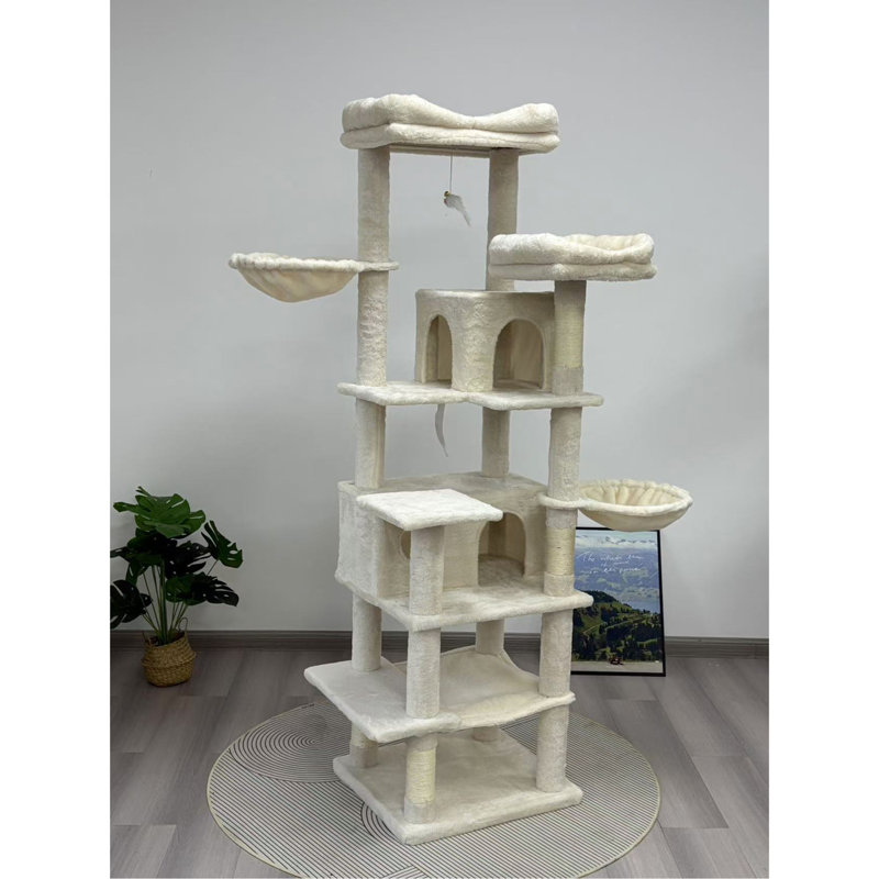 Multi-Level Large and Tall Cat Tree, Beige
