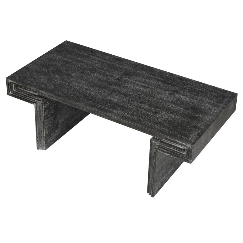 Table basse rectangulaire American Vintage, Noir