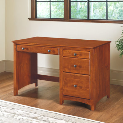 Malani 4 Drawer Solid Wood Desk