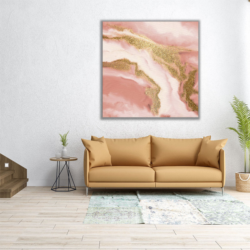 Saumon - reproduction d'art sur toile, H 40 po x l 40 po