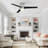 52-Inch Flush-Mount Smart Ceiling Fan with Integrated LED Light, Wall Control