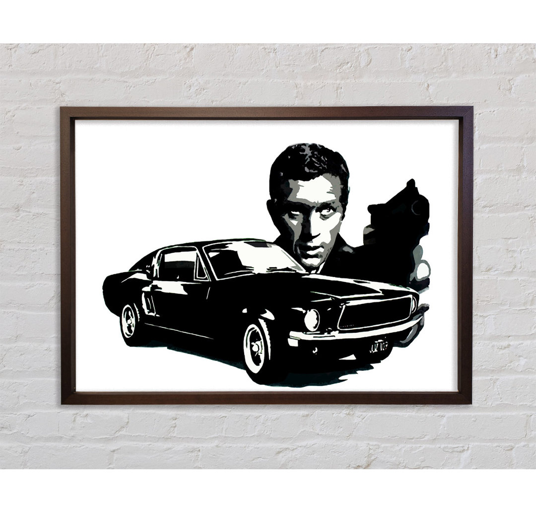 Steve McQueen Bullitt - Einzelner Bilderrahmen Kunstdrucke auf Leinwand