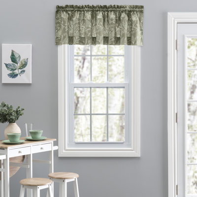 Sanita Floral Cotton Tailored 58'' W Window Valance