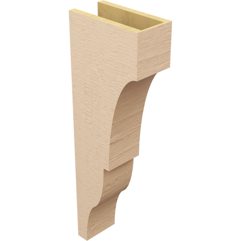 Bois de cèdre brut Asheboro, grain de bois TimberThane Corbel, apprêté brun clair, H 36 po x l 6 po x P 12 po