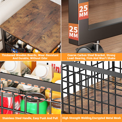 53cm W Metal Storage Rack