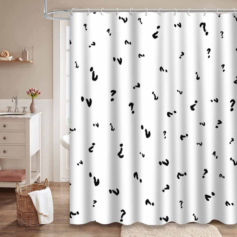 Rideau de douche blanc avec 12 crochets, L 72 po x l 84 po