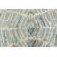 Tapis ivoire, bleu, mauve en laine fait à la main Vintage Art Deco