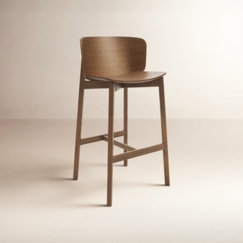 Buddy Counter Stool, Walnut, Bar Stool (32" Seat height)