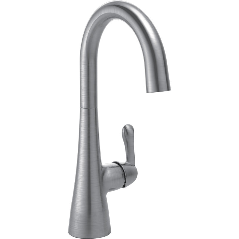 Transitional Single Handle Bar Faucet, Arctic Stainless