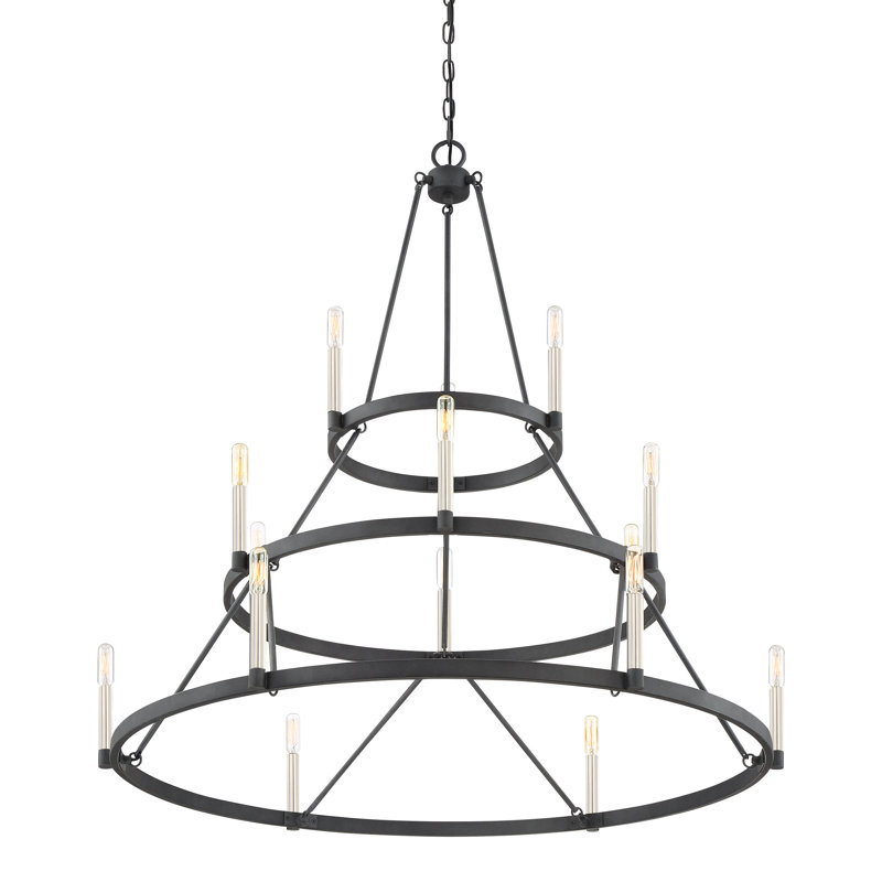 Lopes 15 - Light Dimmable Tiered Chandelier