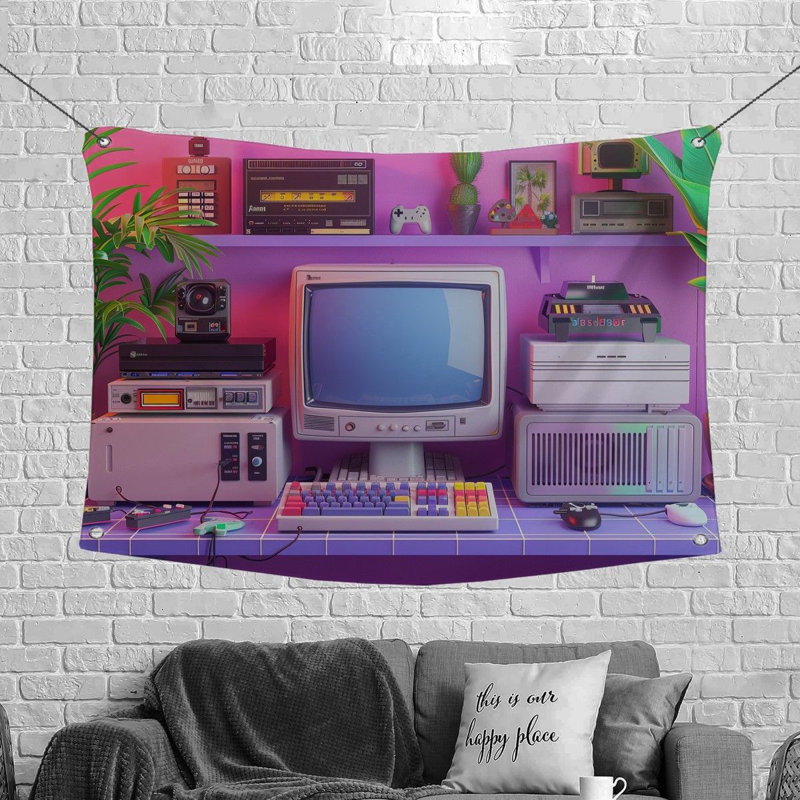 Tapisserie en microfibre, H 88 po x l 104 po
