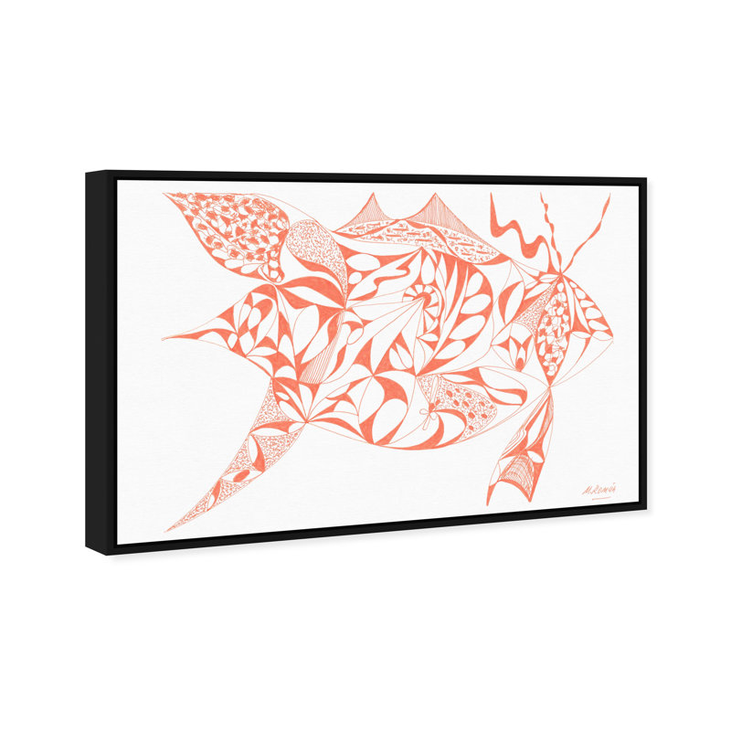 Manuel Roman - Pez Beta Print by Oliver Gal, 11"H x 16"W, Black Floater Frame