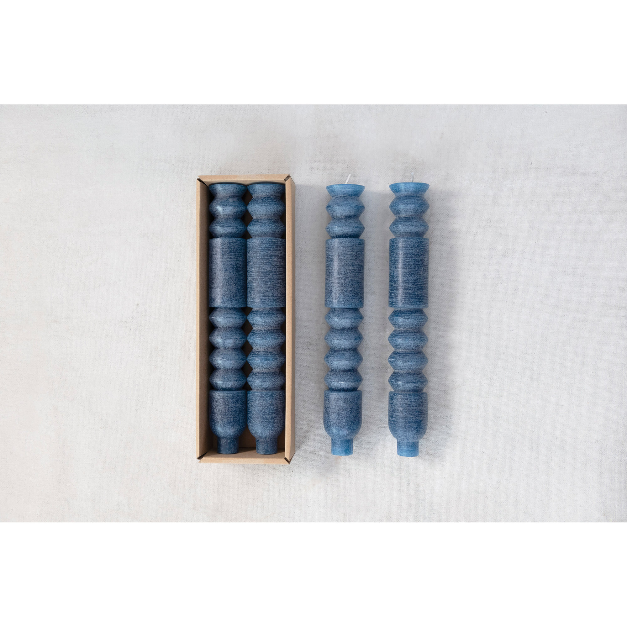 Artemis Unscented Taper Candles in Box, Marine