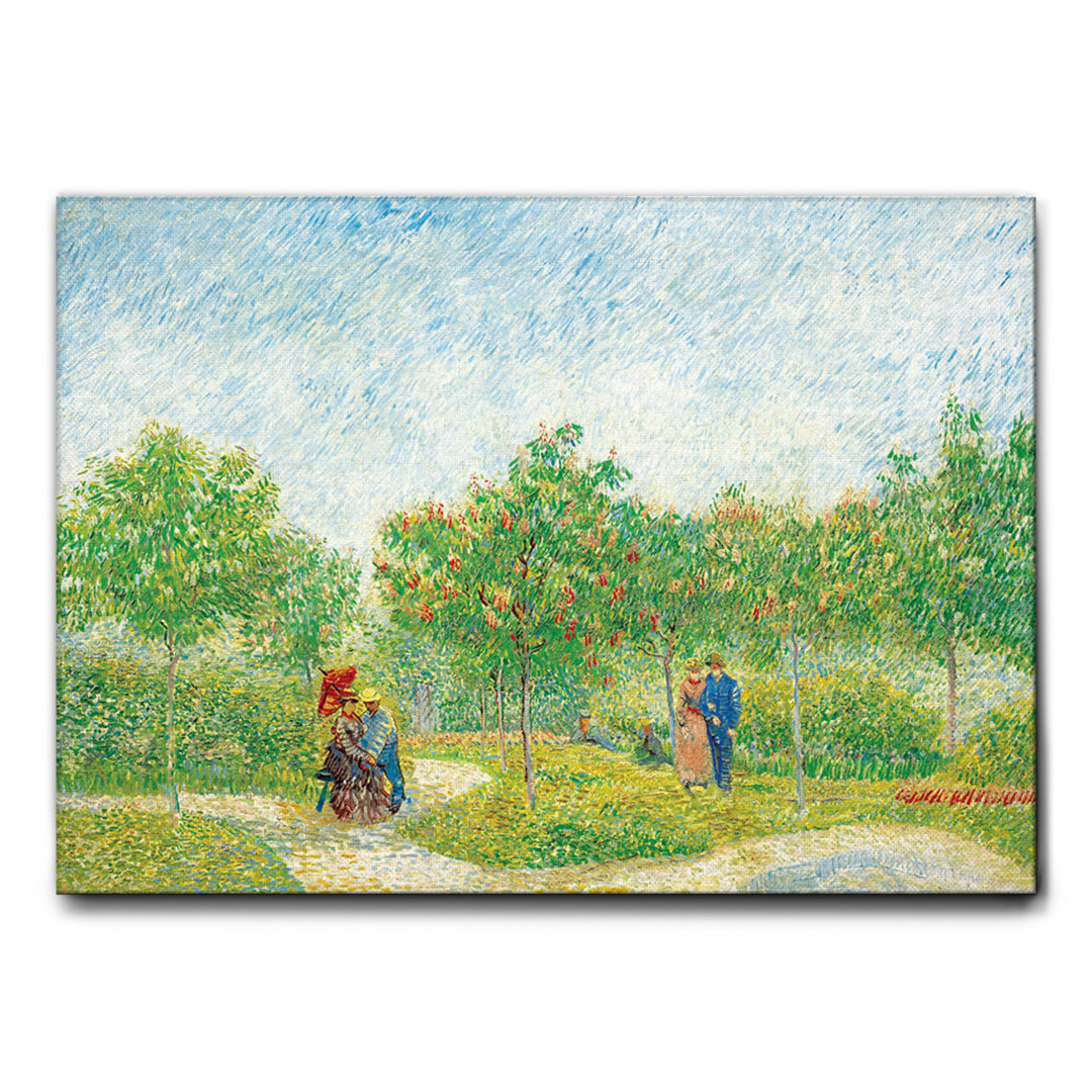 Kunstdruck Garten mit verliebten Paaren von Vincent Van Gogh