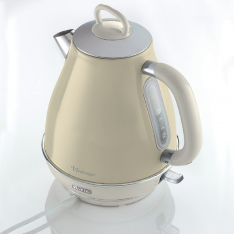 Ariete 1.8 Quarts Stainless Steel Electric Tea Kettle, Beige
