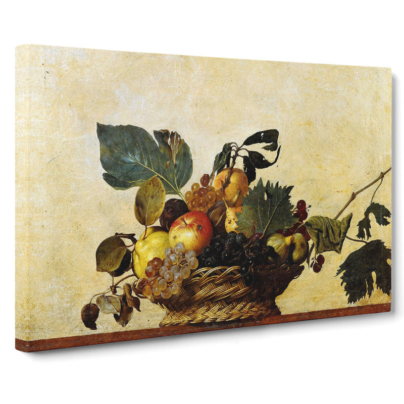 Fruit Basket by Caravaggio - Wrapped Canvas, 35cm H x 50cm W x 3cm D