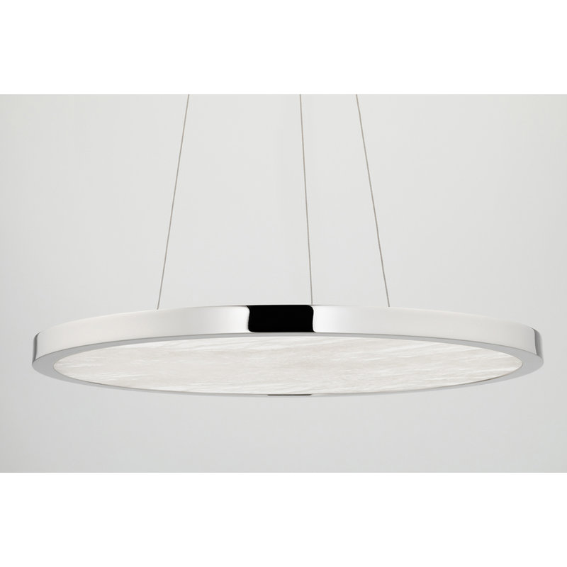 Eastport - luminaire suspendu DEL 24 po - finition nickel poli, Nickel poli, H 1,75 po x l 36 po x P 36 po
