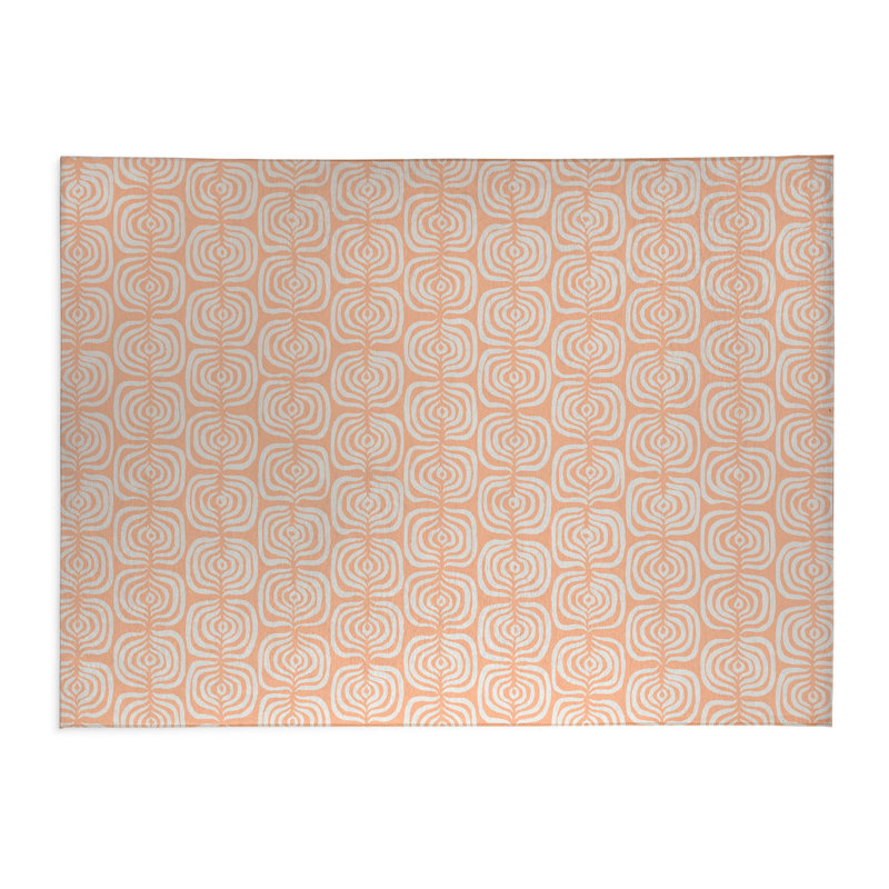 Tapis de jeu The Way, Rectangulaire 3 pi x 5 pi, Pêche / orange