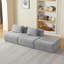 3 pièces compressés en chenille, sans assemblage, configurations polyvalentes, doux au toucher, avec éponge et ressorts ensachés gris chenille, espace, confortable, utilisation instantanée, structure-456569934