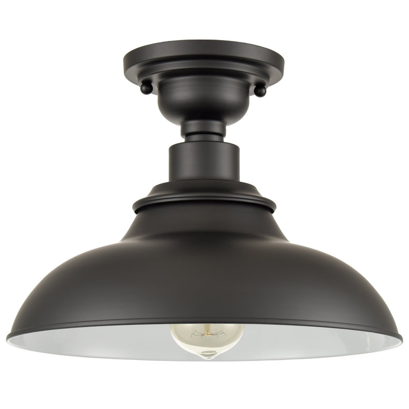 Ionathan Semi Flush Mount, Matte Black