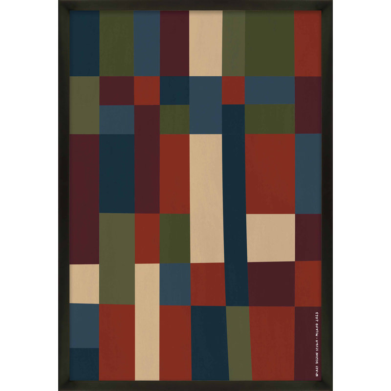 Fragmented Spectrum 6 by Romina Gadler - Framed Wall Art, 30" H x 21" W, Black Framed