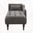 60.6" Velvet Chaise Lounge Buttons Tufted Nailhead Trimmed-66830253
