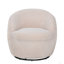 Fauteuil demi-tonneau pivotant en sherpa Gwenlyn 360-106839949