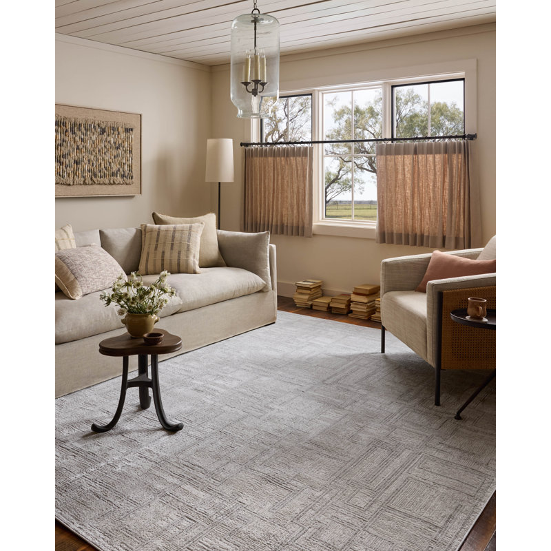 Fazzolari Grey / Ivory Area Rug, Runner 2'7" x 10'