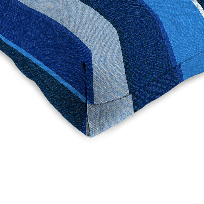 Outdoor Wicker Seat Cushion, Milano Cobalt Polyester