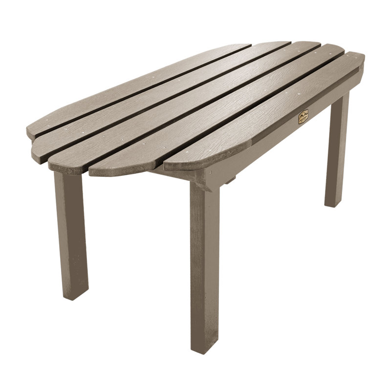 Table basse en plastique Kimber, Brun bois