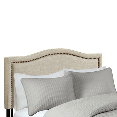 Upholstered Headboard With Copper Nailhead - D20 Foam Filling