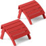 Ensemble de 2 repose-pieds pliants Adirondack pour l'extérieur - Résistant aux intempéries pour chaises d'extérieur, porche, cour et foyer