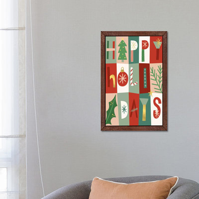 Happy Holidays I 1 Piece Wall Art on Canvas