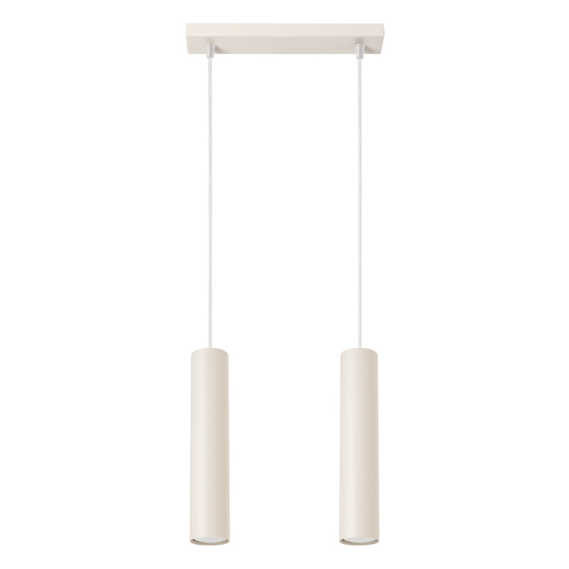 Bergmundur - Light Stainless Steel Pendant, 13cm W x 14cm D, 2 Lights, Beige