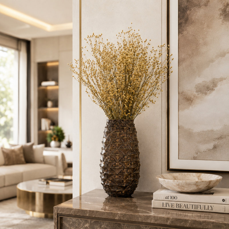 Pineapple Textured Resin Table Vase, Large