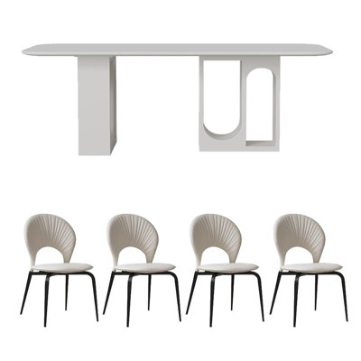 Superior sintered stone dining table set
