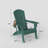 3-Piece Outdoor HDPE Adirondack Seating Set – 2 Foldable Patio Chairs With Cup Holders & 2-Tier End Table, All-Weather Poly Lumber Furniture For Porch, Backyard, Deck & Pool Area-1901479308