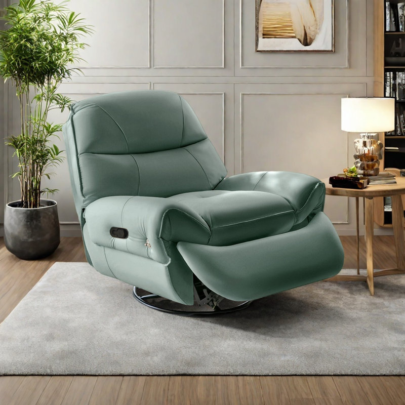 Chaise longue confortable en bois massif, Vert