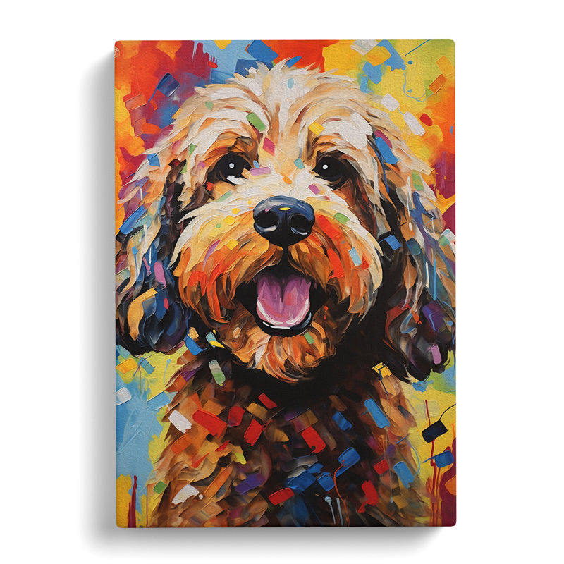 Cockapoo Expressionism - Wrapped Canvas, 76cm H x 50cm W x 3cm D