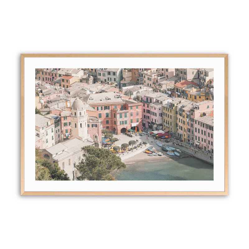 Imprimé Riviera Riviera, Raw Maple Single Picture Framed, H 12 po x l 15 po x P 1,25 po