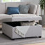 Rangement élégant avec motif gaufré fin et accent de tissu gris sarcelle