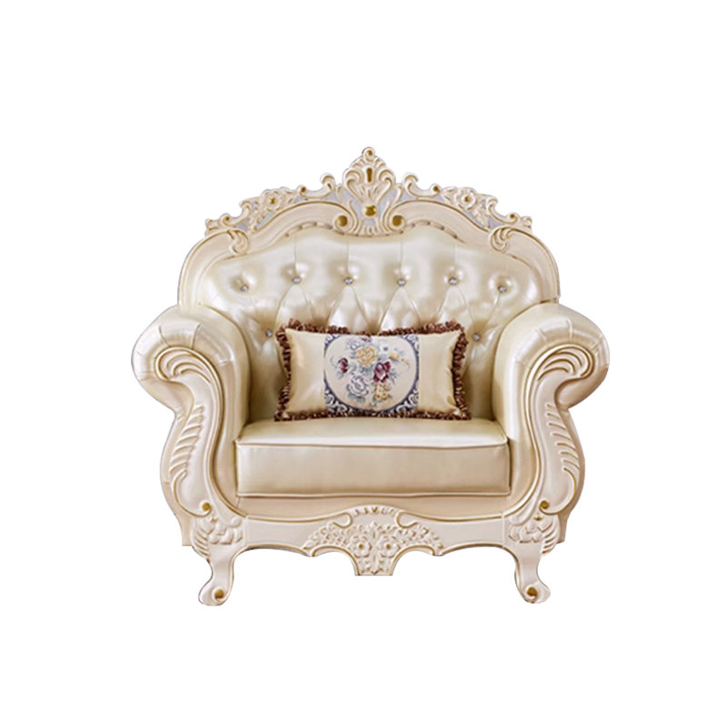 Fauteuil européen en cuir massif Luxury