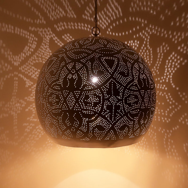 Cerda 1 - Light Dome Pendant, White/Gold