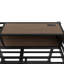 Lit superposé en métal peu encombrant avec rangement, noir et MDF, solution de dortoir moderne