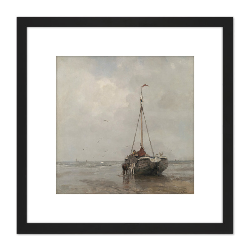 Maris Bowed Bluff Fishing Boat Beach Scheveningen 1 Piece Single Picture Frame Painting