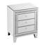 Armoire à miroir 3 argent - 21,5 "x 15,8" 26,8 "rangement multifonctionnel moderne pour la chambre à coucher et le salon