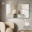 Ensemble de 2 décorations murales en toile Harmony Beige & White par Art Remedy, tendue sur châssis, 24 x 30-751734677-751734679