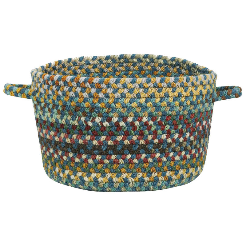 Loon Peak® Kenji Fabric Decorative Basket, Dark Blue, Basket 20"